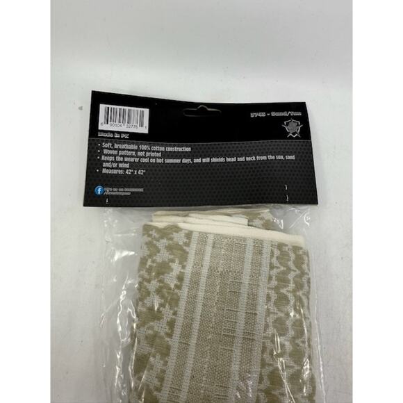 NEW 5ive Star Gear Coalition Desert Shemagh Face Mask Scarf Sand/Tan 42" x 42" - Picture 6 of 6